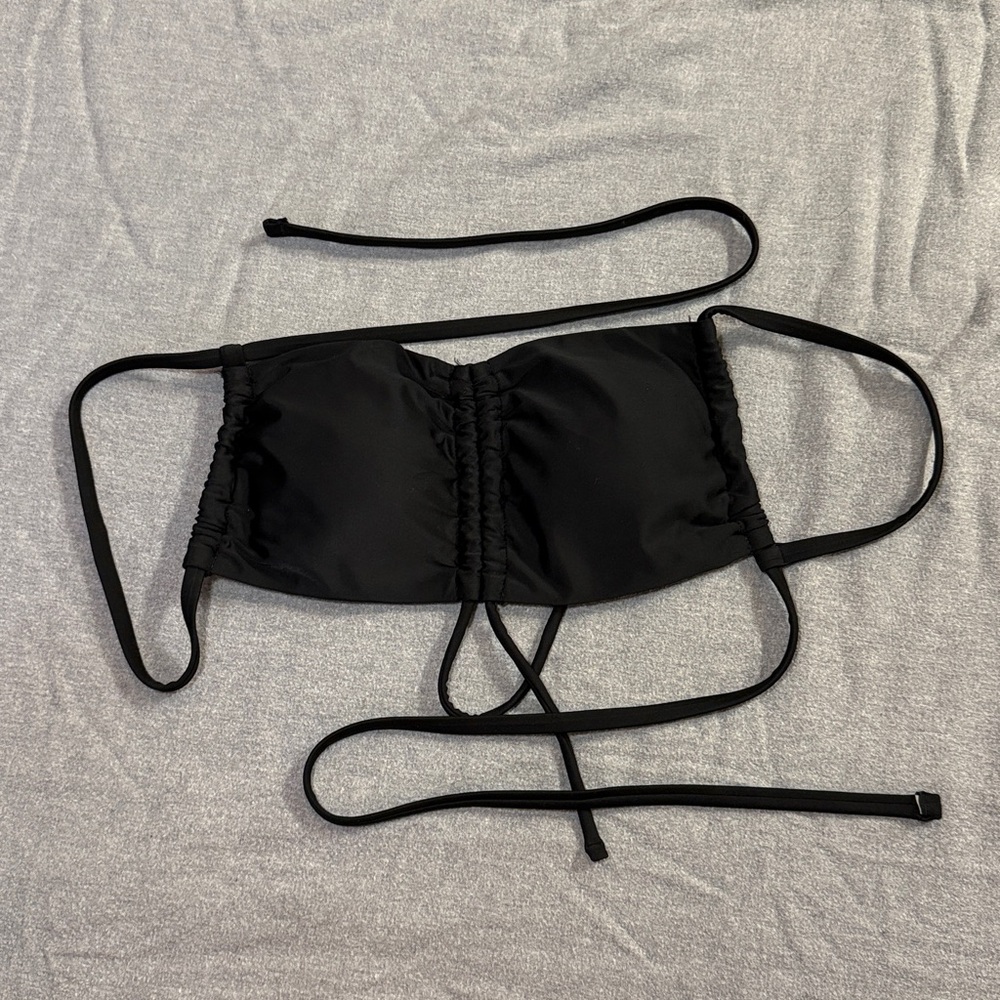 Aerie Black Bandeau Bathing Suit Top